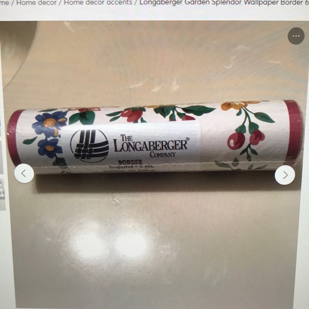 Longaberger Garden Splendor Wallpaper Border 6 Rolls